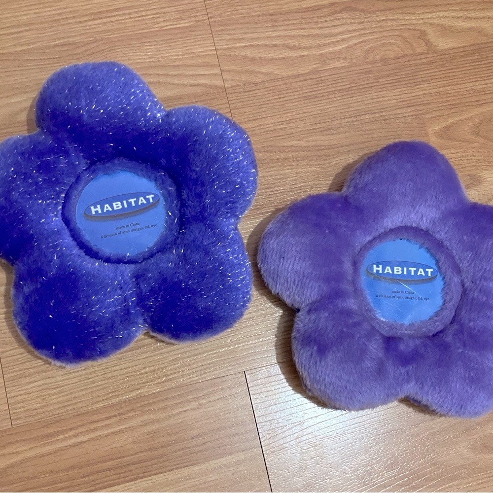 Vintage Purple Y2K Flower-Shaped Photo Frame Pillows
